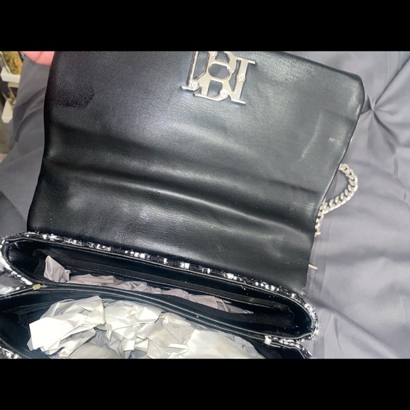 Badgley Mischka Woven Messenger Bag - Picture 5 of 5